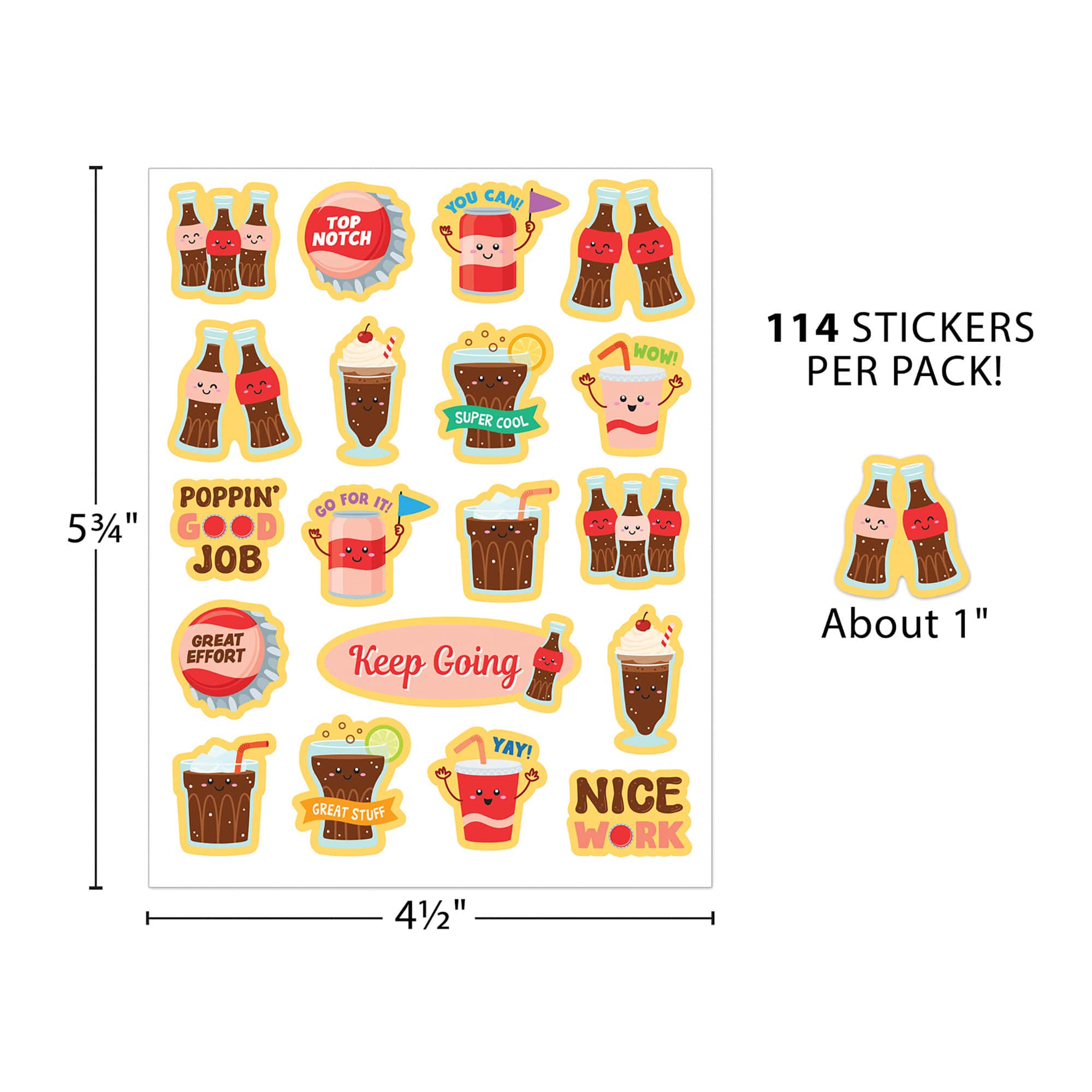 Teacher Created Resources® Cola Smelly Stickers, 6 Packs of 120